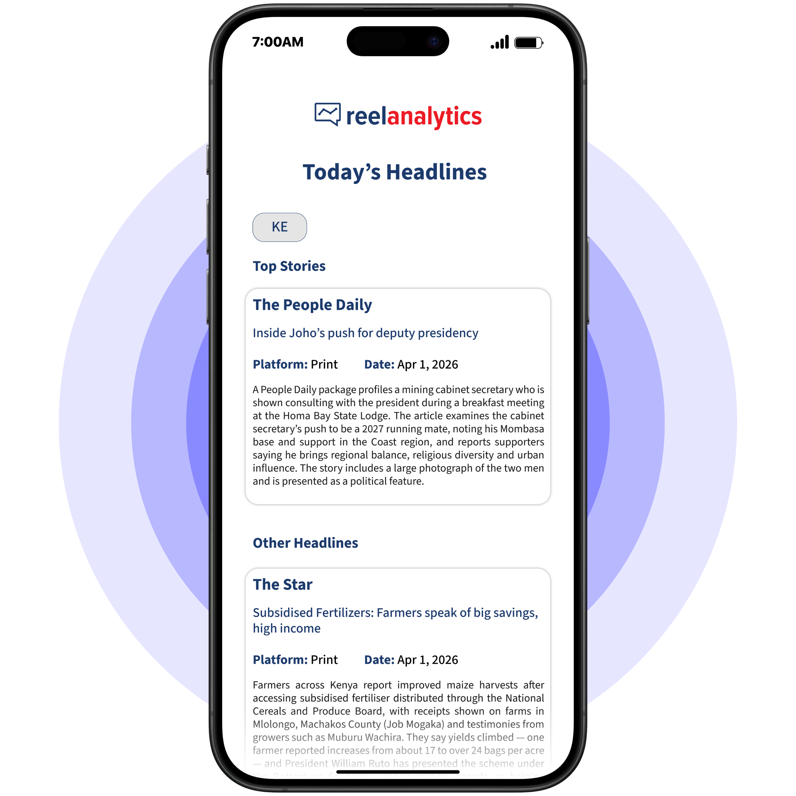 7 AM daily briefing and 5-minute clean read
